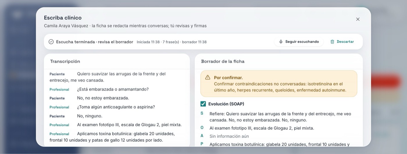 Aplicar el borrador a la ficha